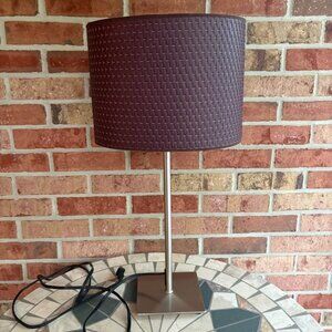 Basketweave Modern Style Silver Brown Lamp